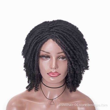 Aishili wholesale afro curly crochet hair soft dreadlock wigs twist synthetic braiding hair extensions for black women